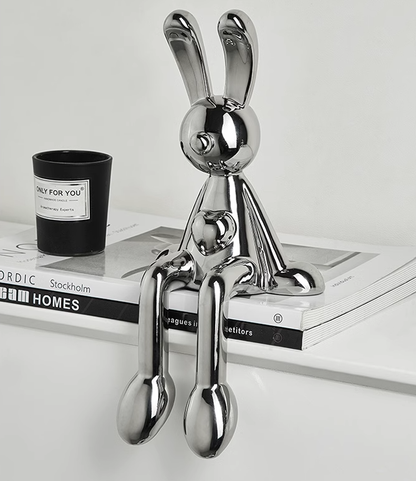 Electroplated Rabbit Figurine for Home Decor (Single)